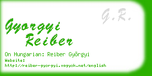 gyorgyi reiber business card